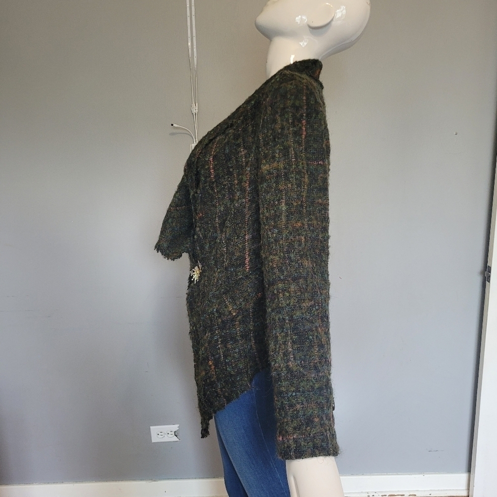 Debbie Shuchat Asymmetrical Wool Blazer, VGUC, Size 8 - Picture 6 of 11